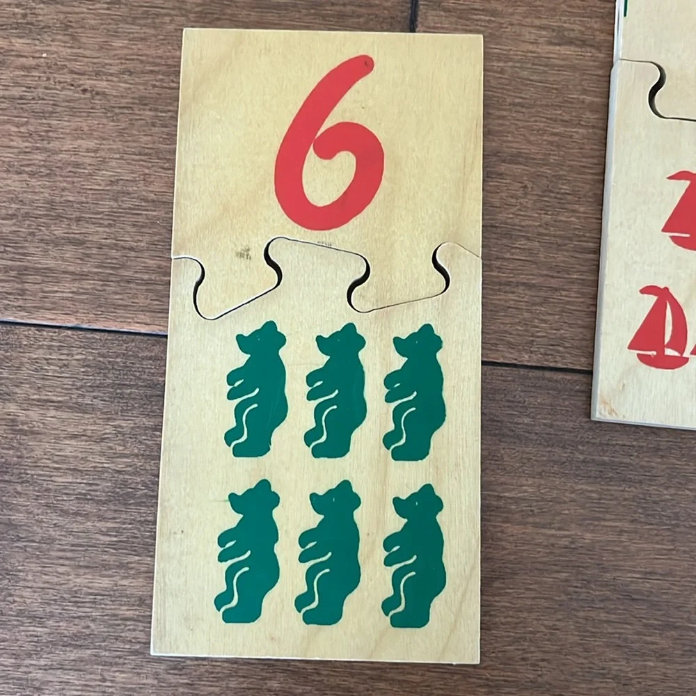 Cutest Handcrafted Wood Puzzle That Teaches Numbers